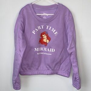 3/20🌟 NWT Disney Princess Ariel Little Mermaid girls sweatshirt size M (7/8)